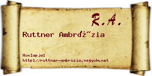 Ruttner Ambrózia névjegykártya